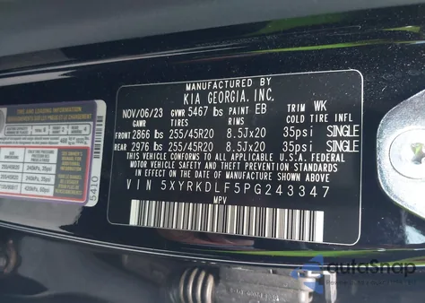 2023 Kia Sorento Sx from USA, damaged, VIN 5XYRKDLF5PG243347